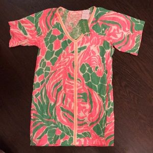 Lilly pulitzer Bonita Coverup 25252 Tiki Pink